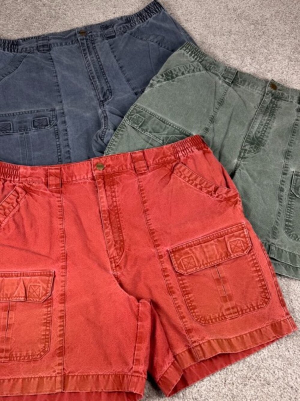 L.L.Bean Tropic Weight Utility Cargo Shorts Faded Lot of 3 Men's Size 38 5.5"